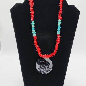 Red and Blue Stones Necklace